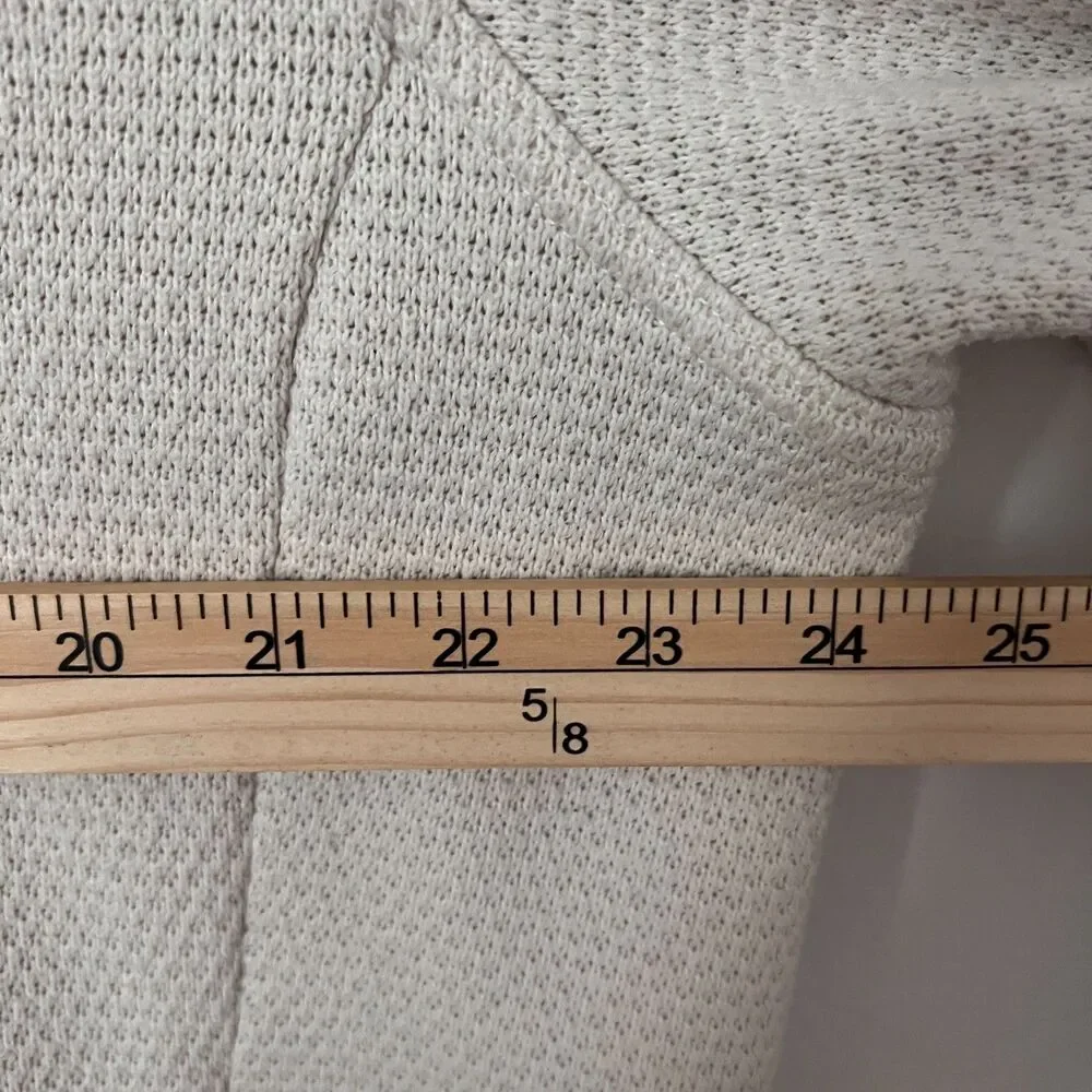 The North Face Sweater Mens XXL Cream Pullover Waffle Hoodie 1/4 Zip